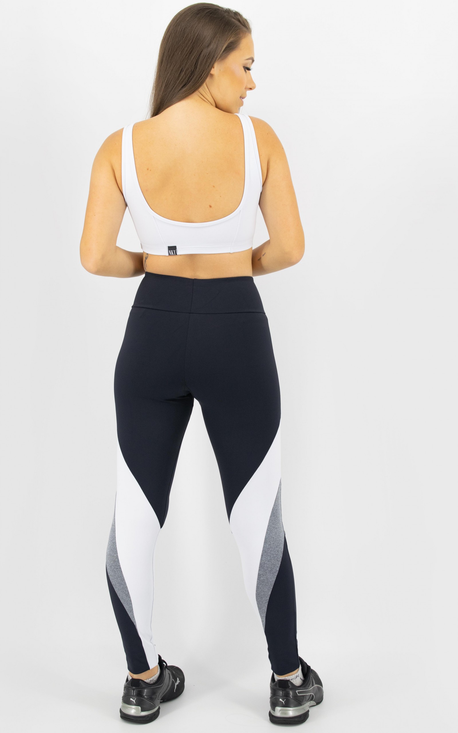 Top Arrow Branco, Coleção Move Your Body - NKT Fitwear Moda Fitness