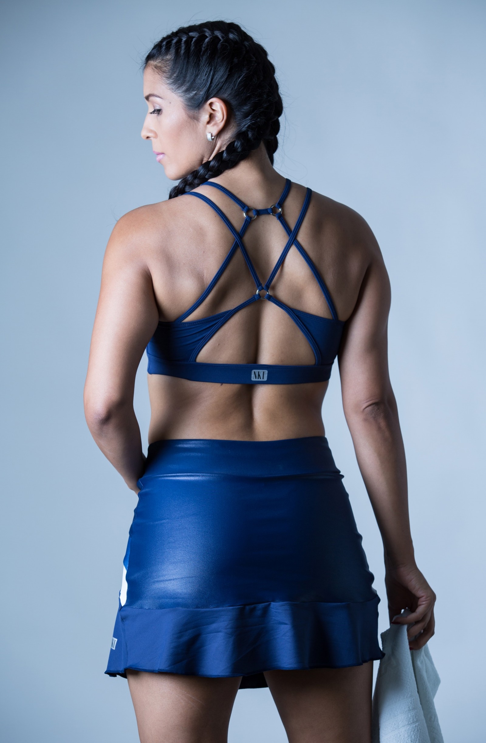 Saia Shorts Totality Azul, Coleção Plenitude - NKT Fitwear Moda Fitness