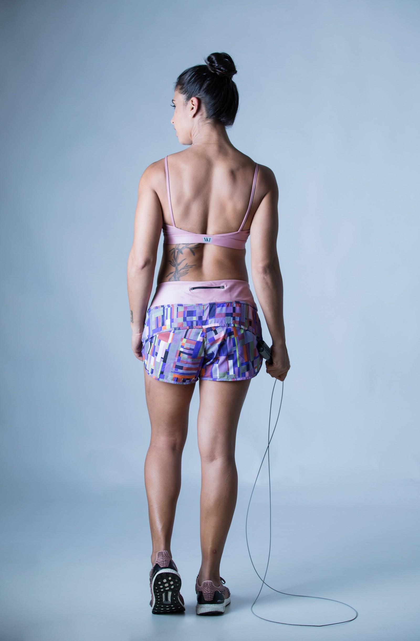 Shorts Only Estampado Roxo, Coleção Plenitude - NKT Fitwear Moda Fitness