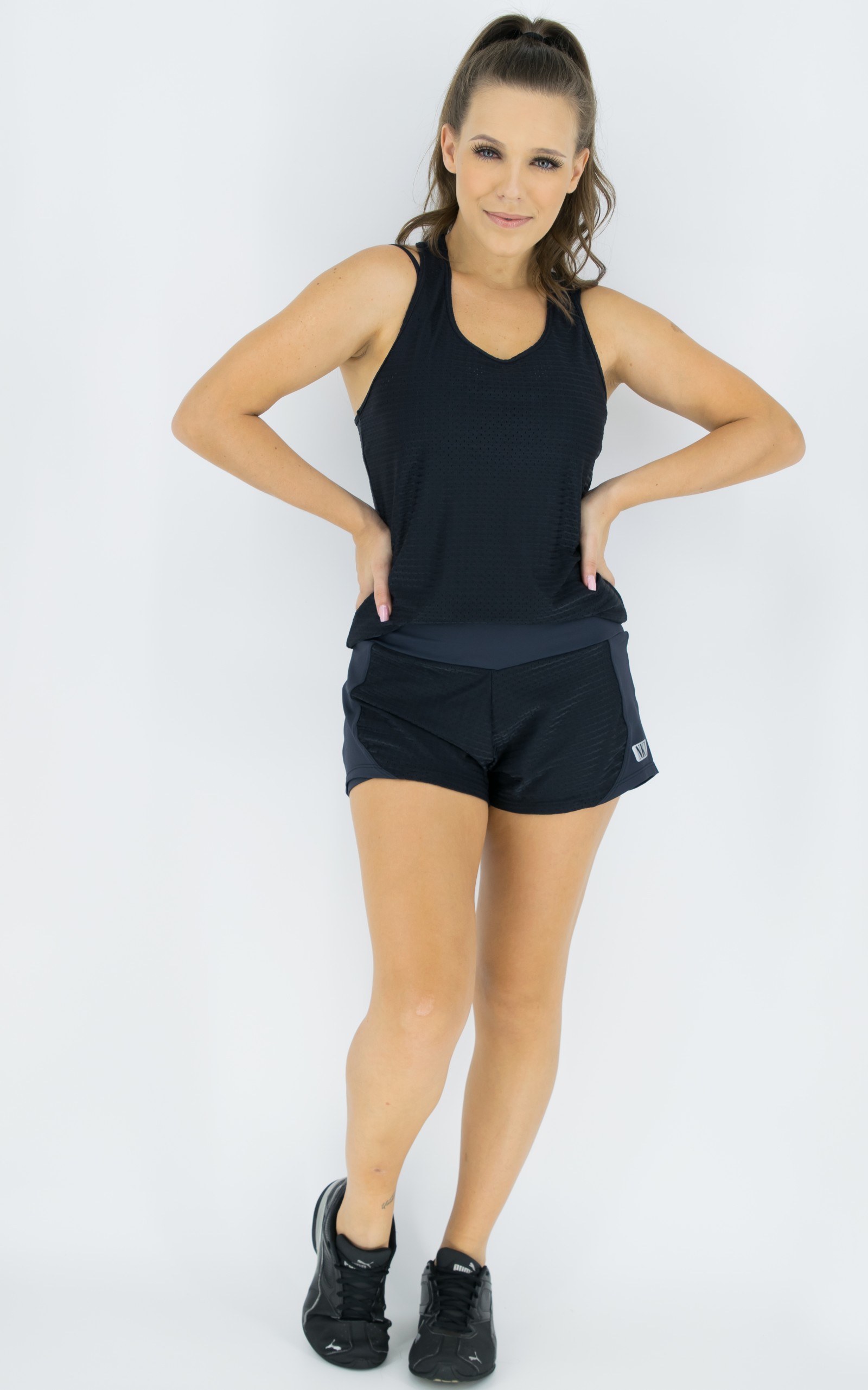 Shorts Sweet Preto, Coleção Move Your Body - NKT Fitwear Moda Fitness