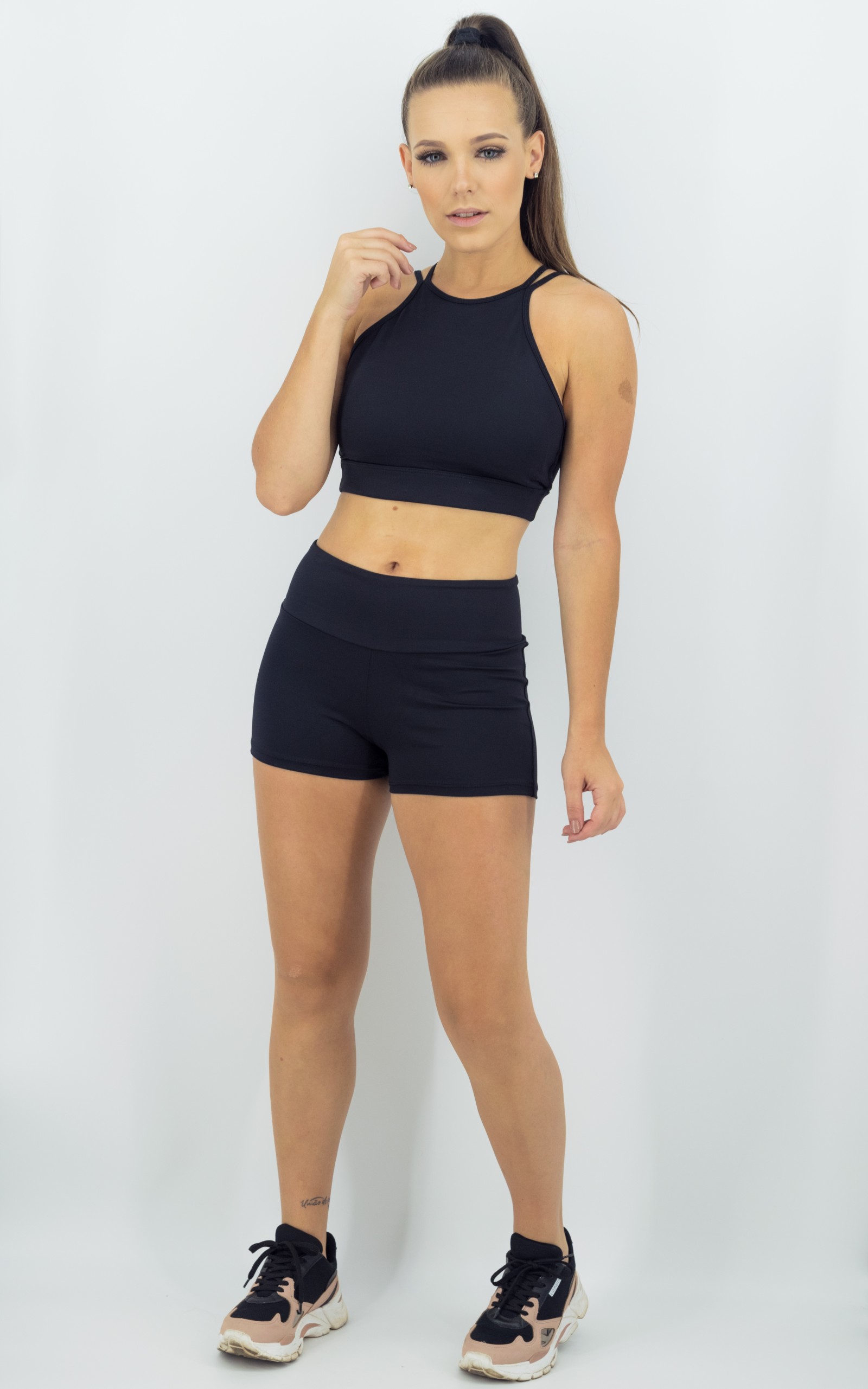 Shorts Confort Plus Preto, Coleção Move Your Body - NKT Fitwear Moda Fitness