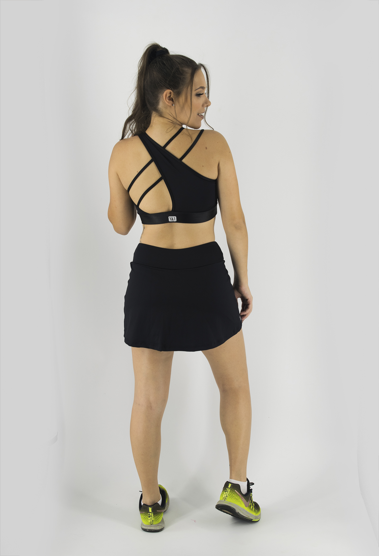 Saia Shorts New Only Preta, Coleção Just For You - NKT Fitwear Moda Fitness