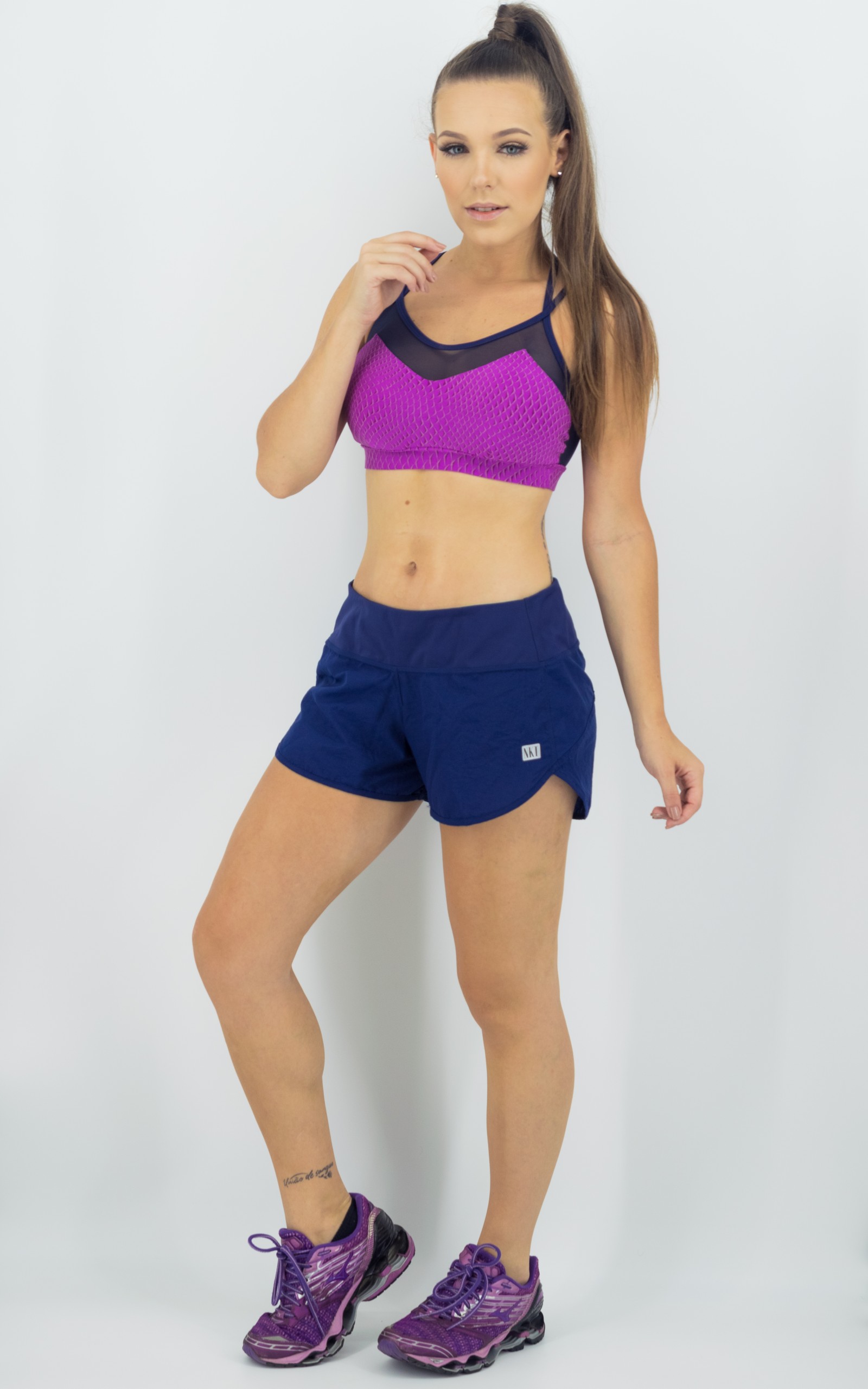 Shorts Only Marinho, Coleção Move Your Body - NKT Fitwear Moda Fitness