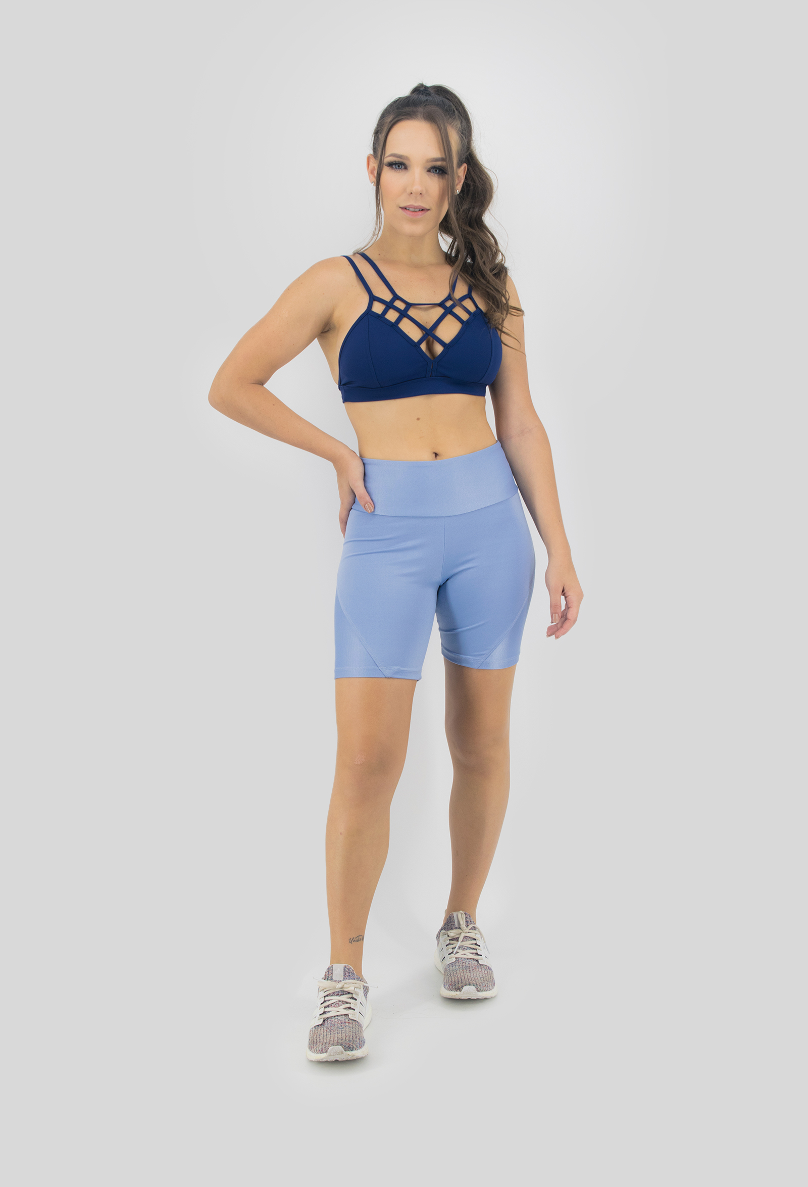Bermuda Femme Azul Céu, Coleção Move Your Body - NKT Fitwear Moda Fitness