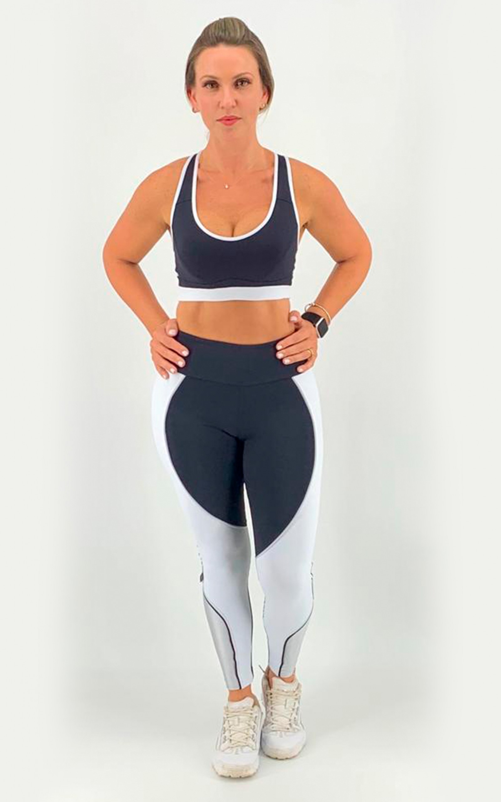 Legging Circle Branca, Coleção Move Your Body - NKT Fitwear Moda Fitness