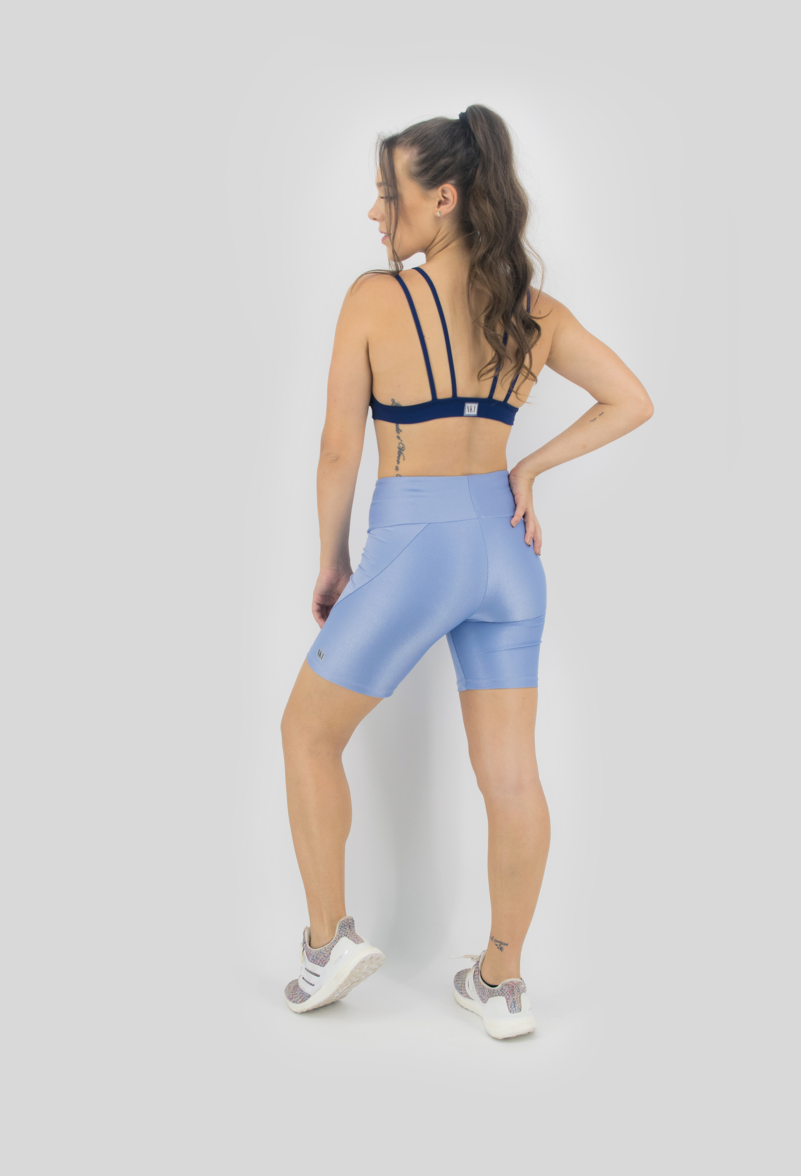 Bermuda Femme Azul Céu, Coleção Move Your Body - NKT Fitwear Moda Fitness